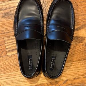 Sperry boys Classic Black top sider slip On Loafers size 5